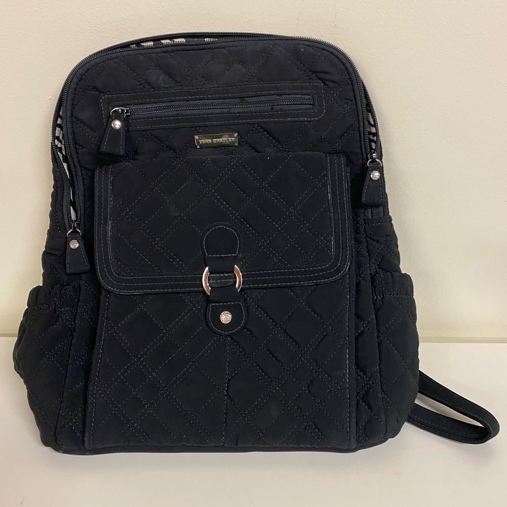 Vera Bradley Black Quilted Backpack